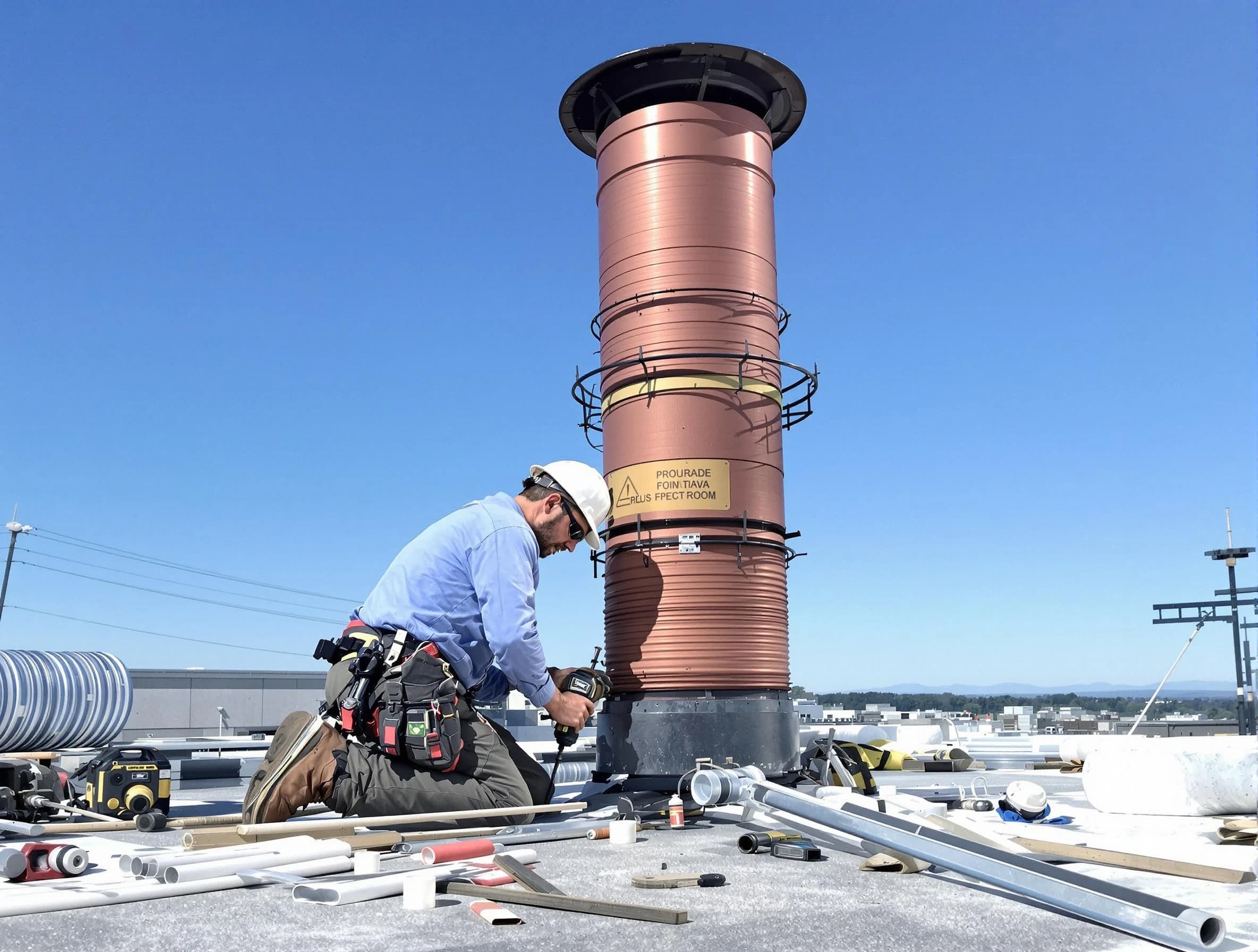 Installed chimney liner by Columbia Chimney Sweep in Columbia, TN