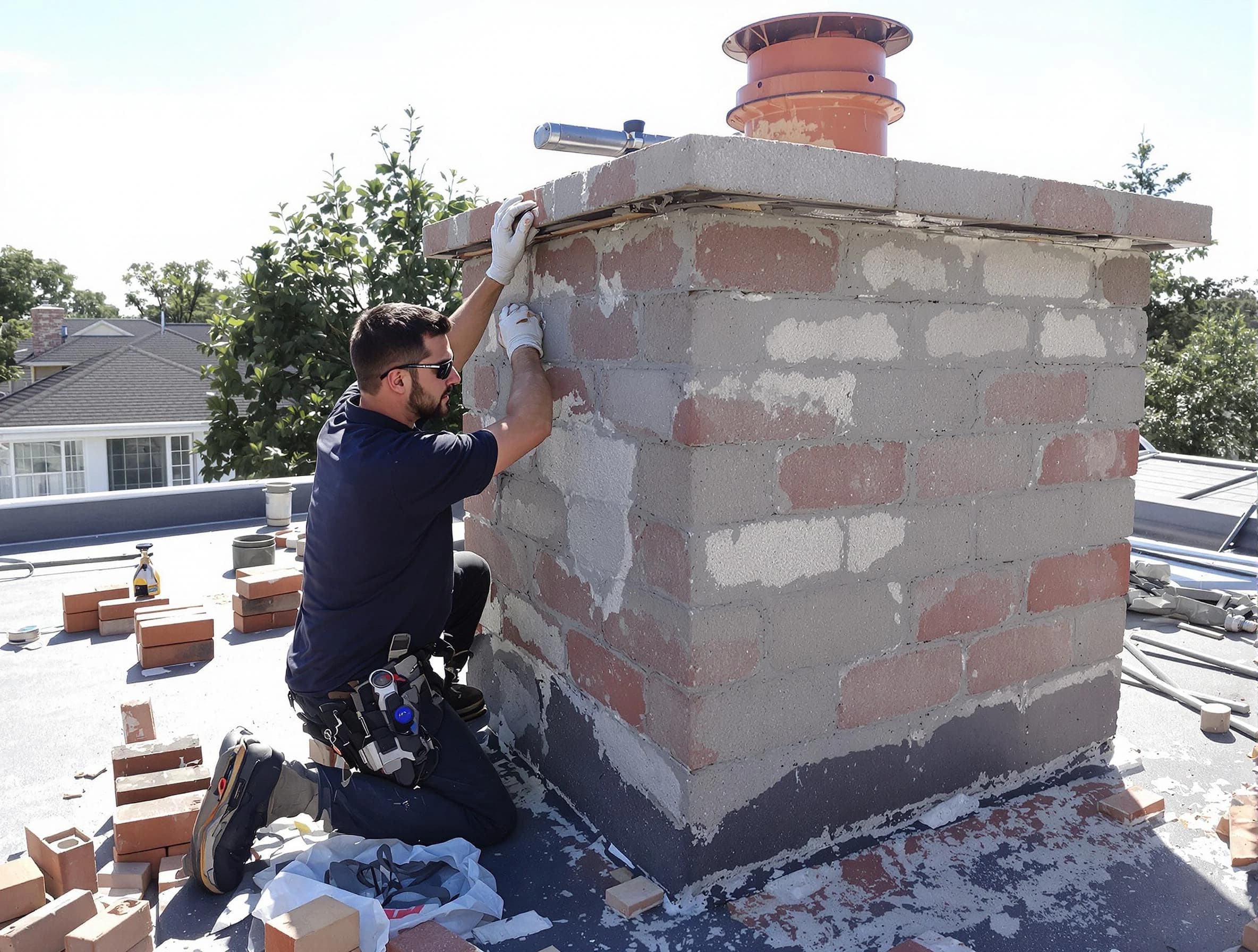 Advanced chimney repair process by Columbia Chimney Sweep in Columbia, TN