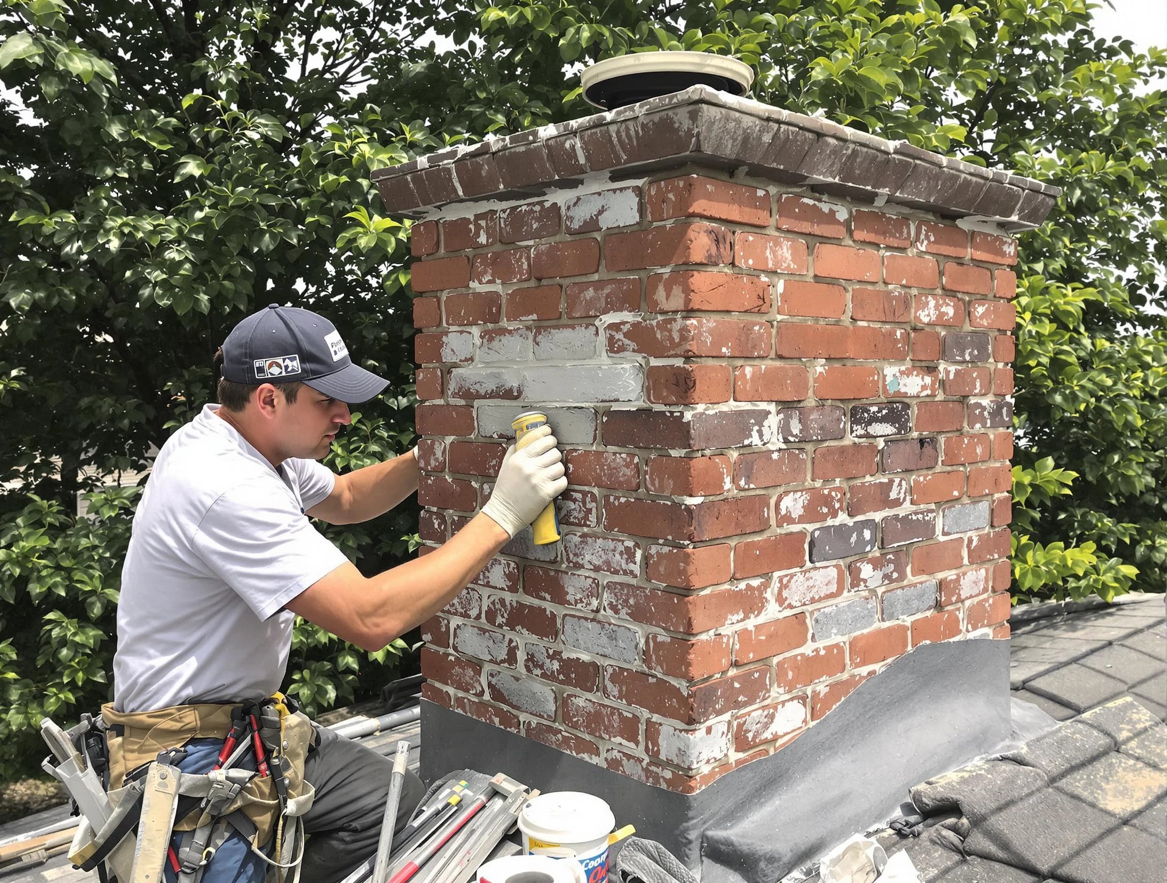 Columbia Chimney Sweep restoring an aging chimney in Columbia, TN