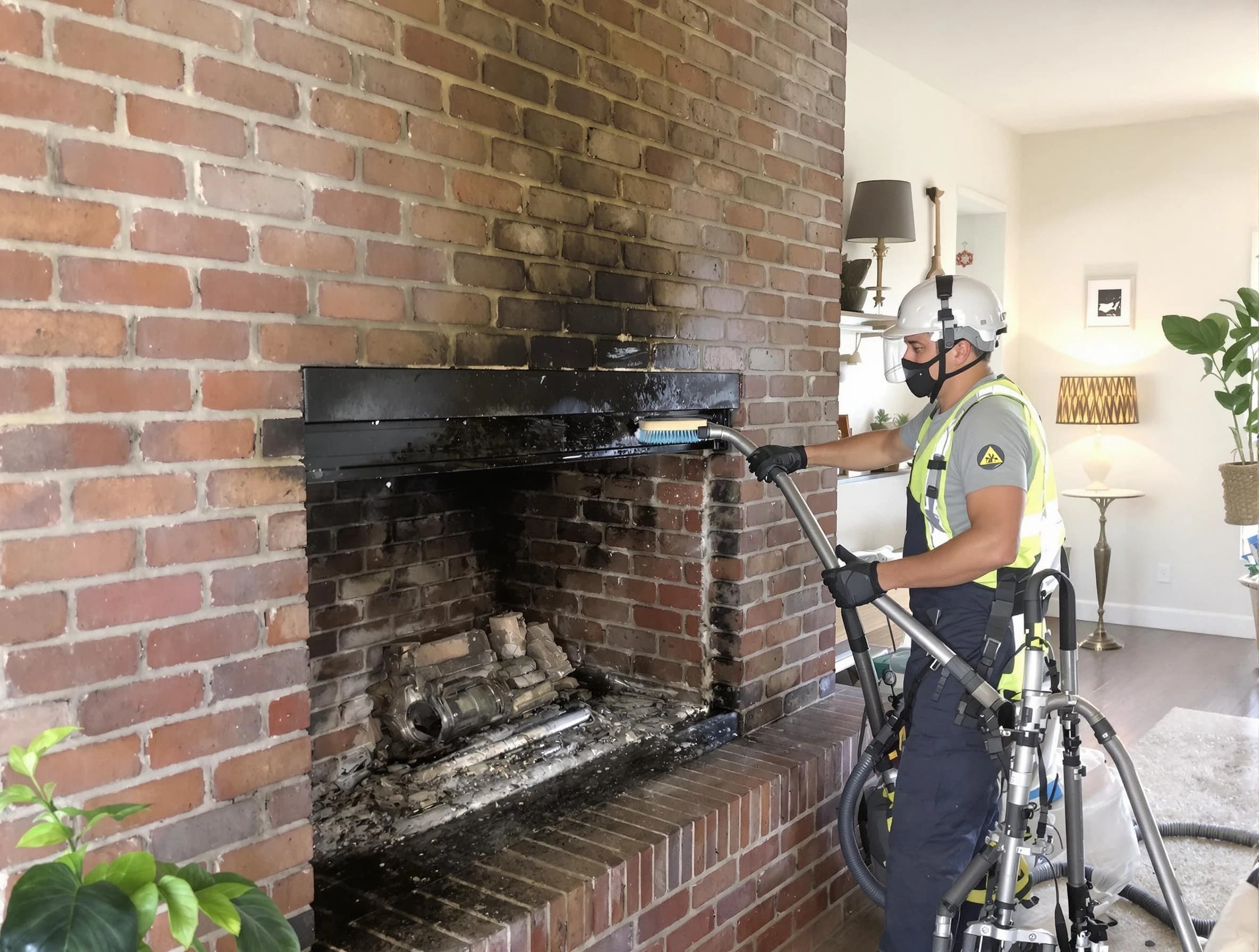 Columbia Chimney Sweep providing fireplace cleaning services in Columbia, TN