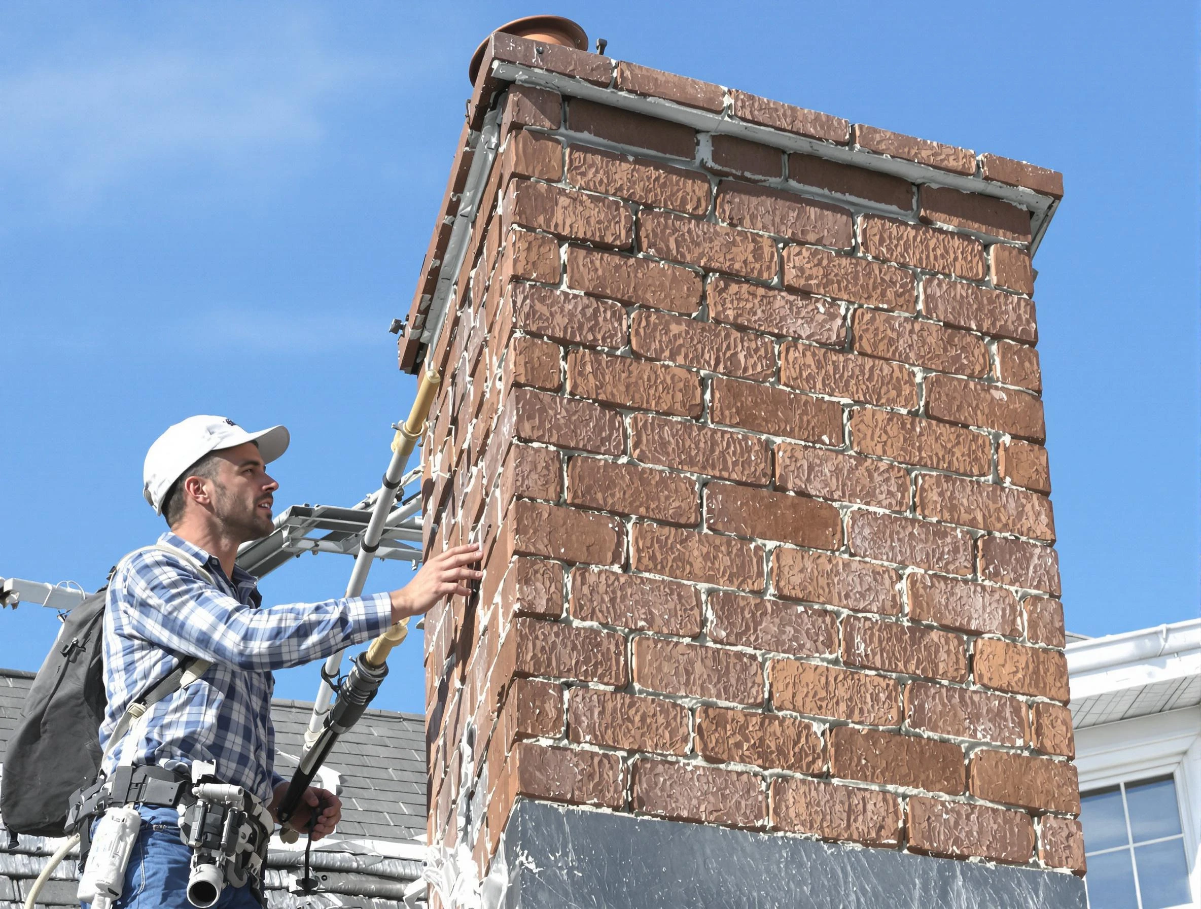 Brickwork for a chimney rebuild by Columbia Chimney Sweep in Columbia, TN