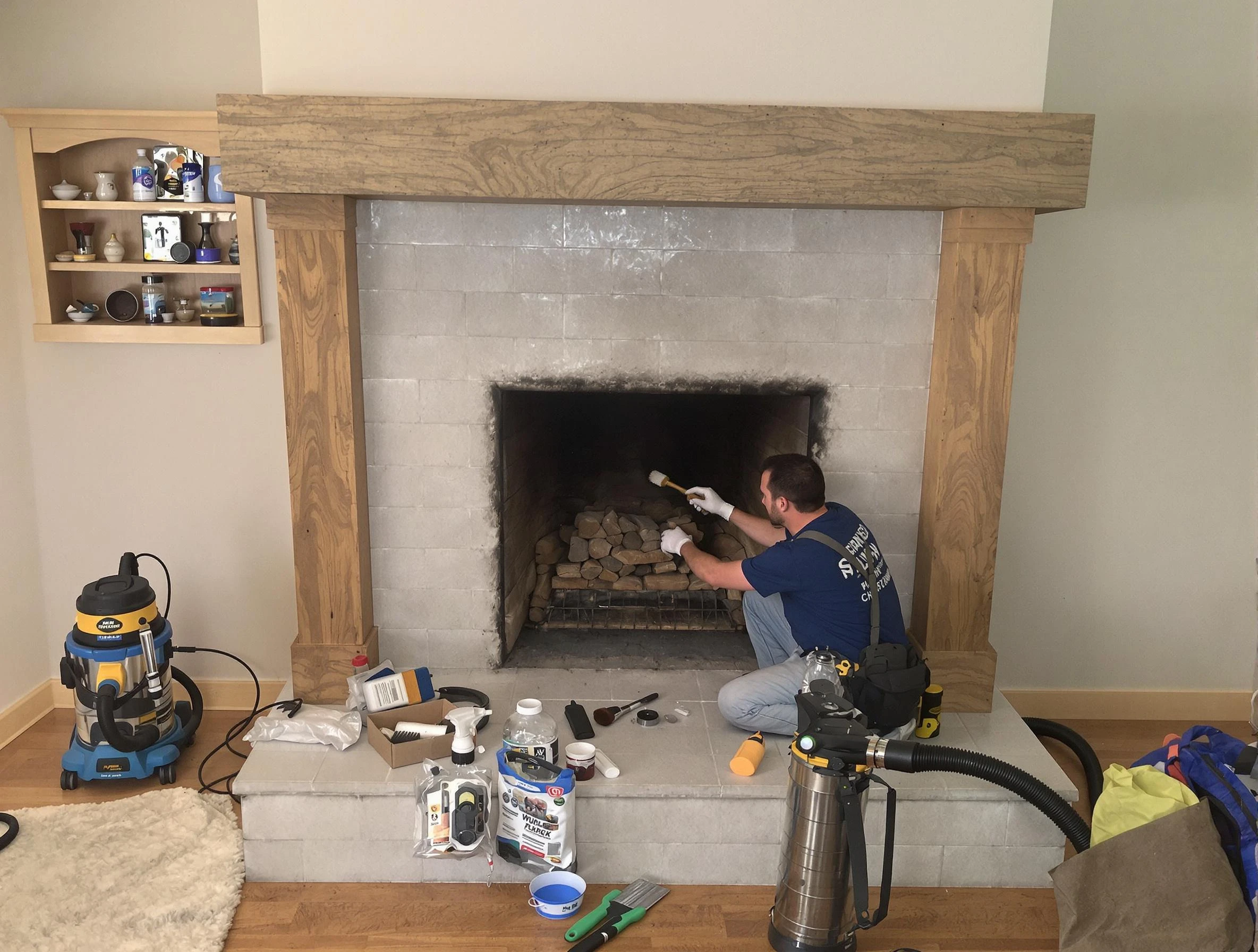 Detailed creosote removal process by Columbia Chimney Sweep in Columbia, TN