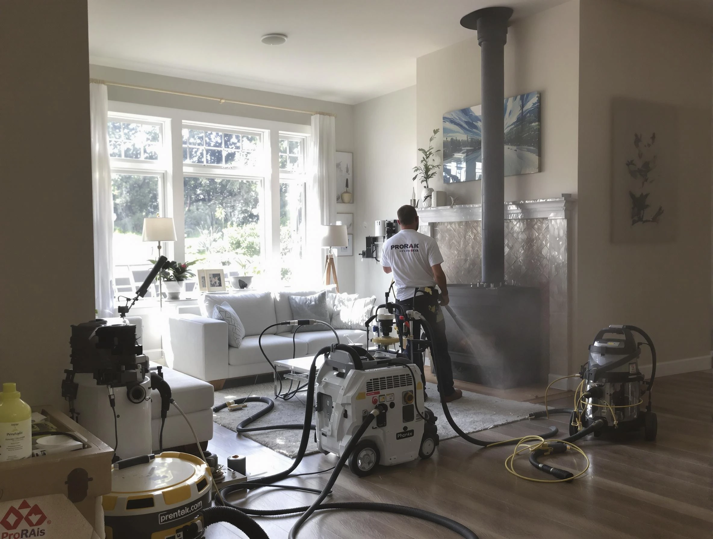 Soot removal service by Columbia Chimney Sweep for a fireplace in Columbia, TN